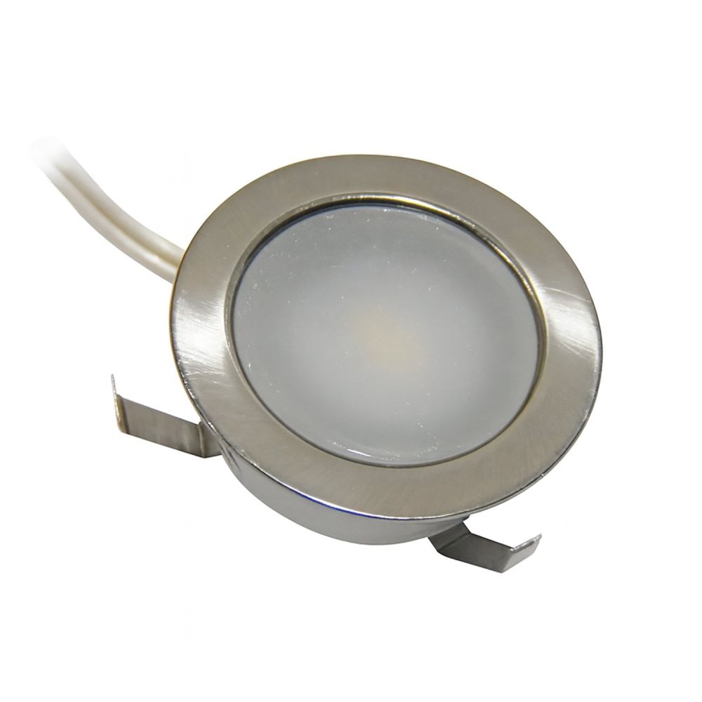 5 Light Round LED Chrome Plinth Kit