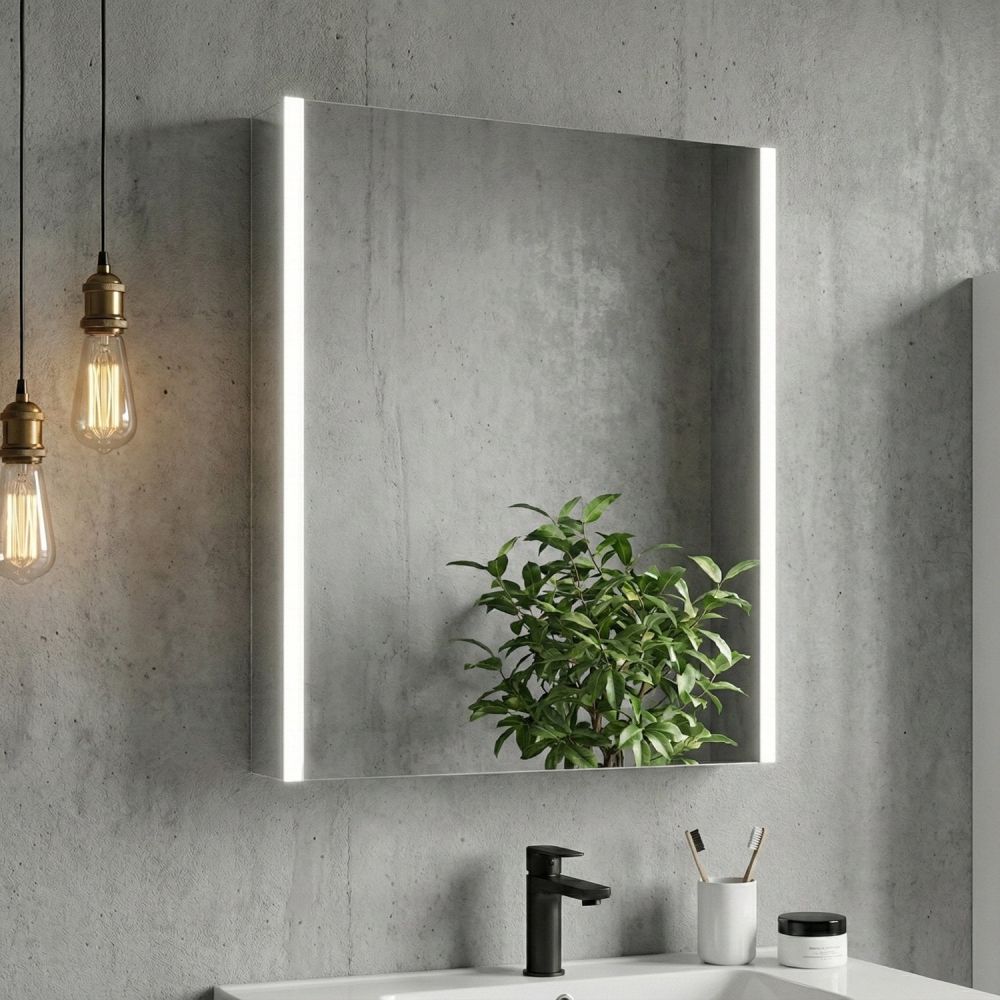 Lemer Motion Sensor Illuminated LED Mirrored Cabinet 550x700mm