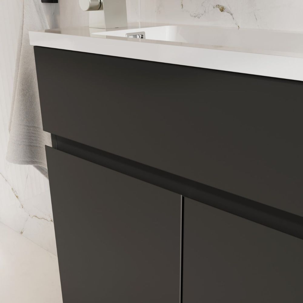 Hudson Charcoal Combination Vanity Basin & WC Unit 1000mm