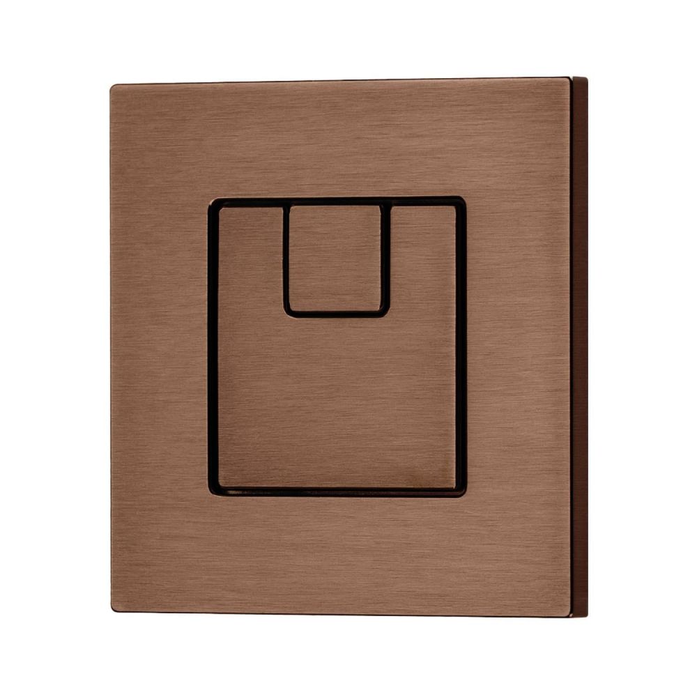 Apache Brushed Bronze Square Dual Flush Button
