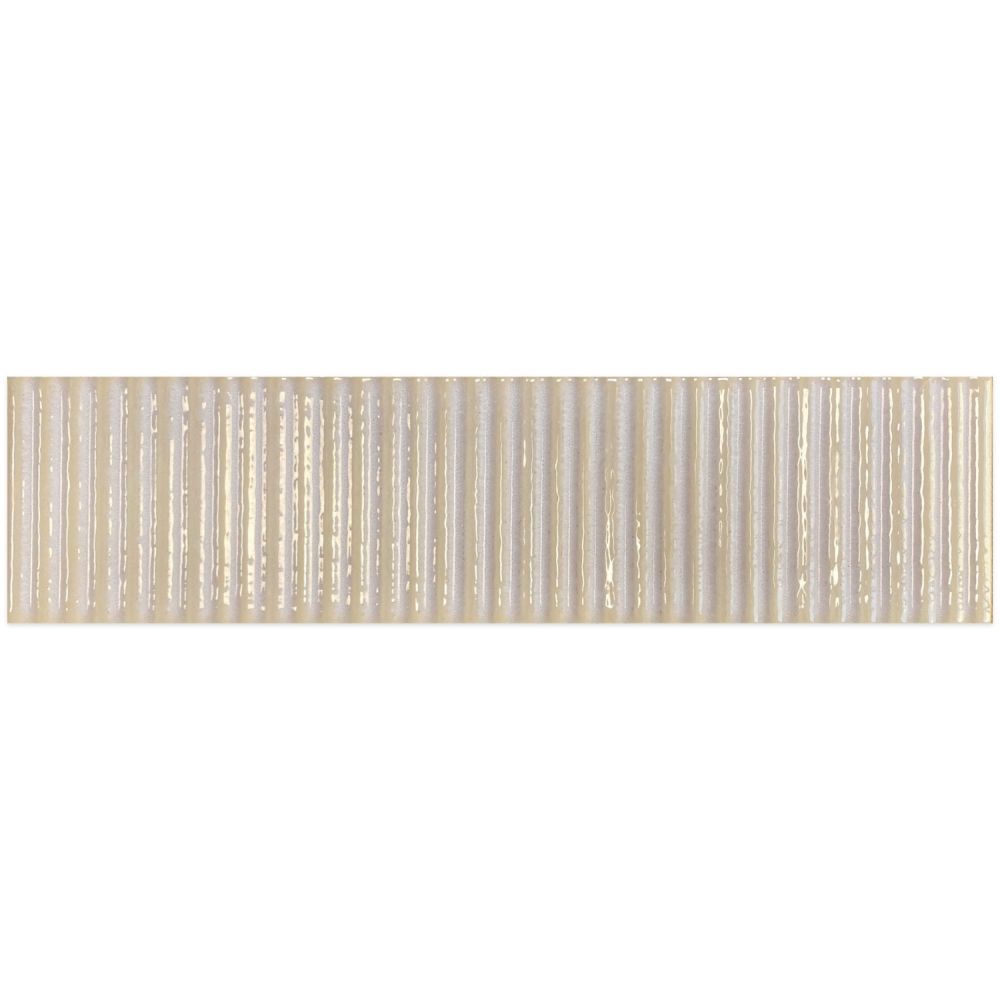 Canillo Vanilla Gloss Ceramic Brick Tile 300x75mm