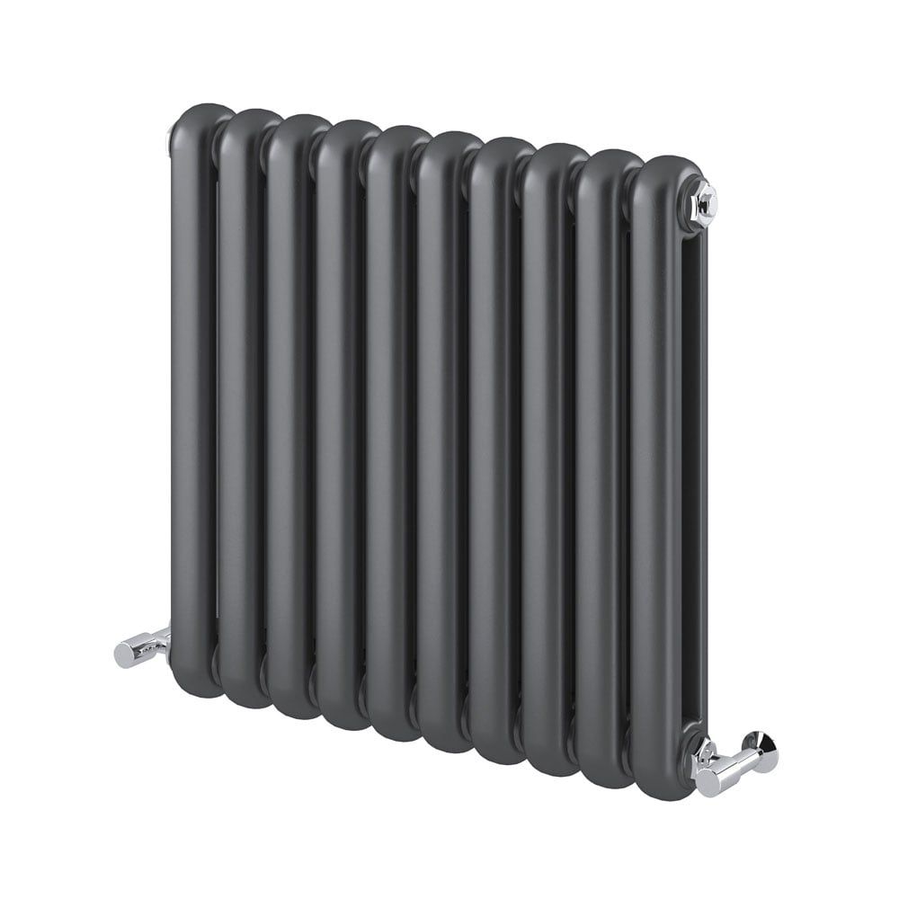 Etam Grey Horizontal Column Radiator 600x622mm