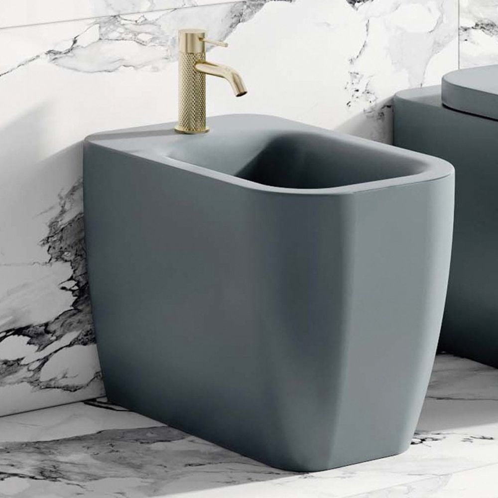 Micheli Matt Grey Back to Wall Bidet