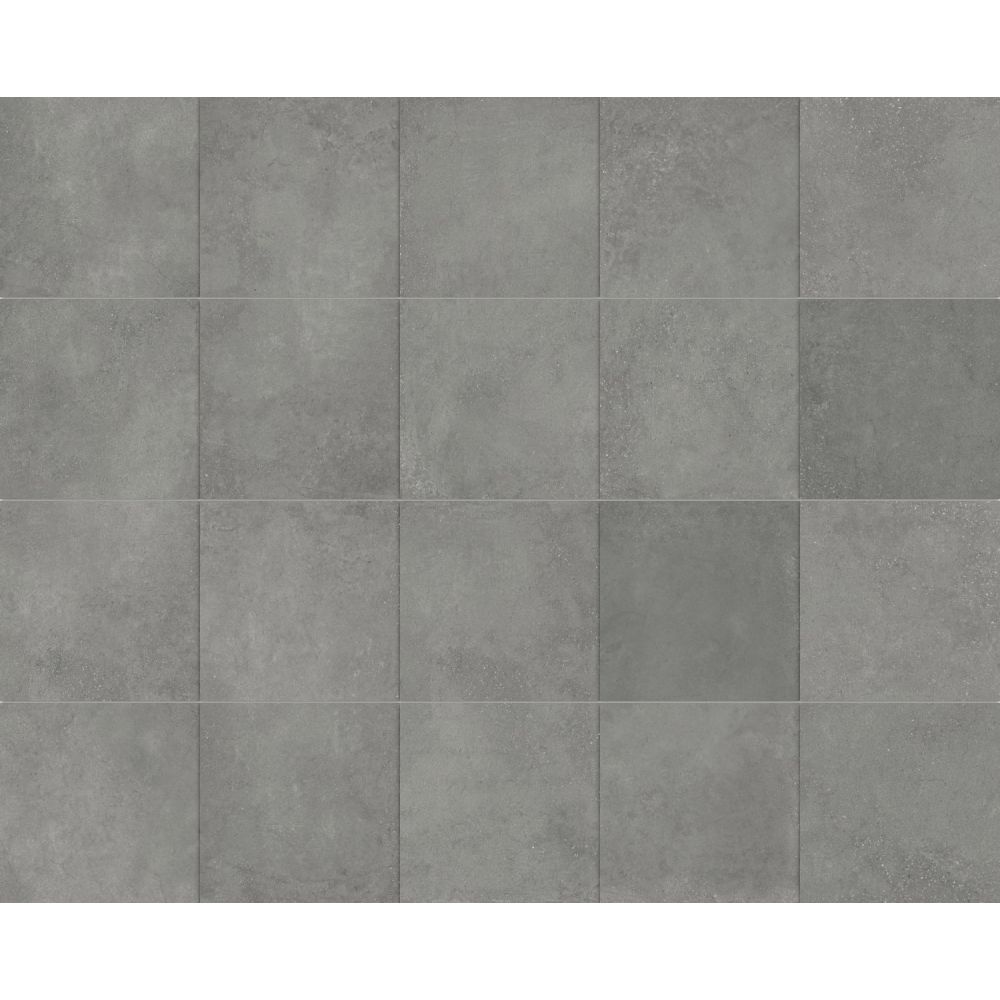 Hamburg Grey Matt Porcelain Tile 600x600mm