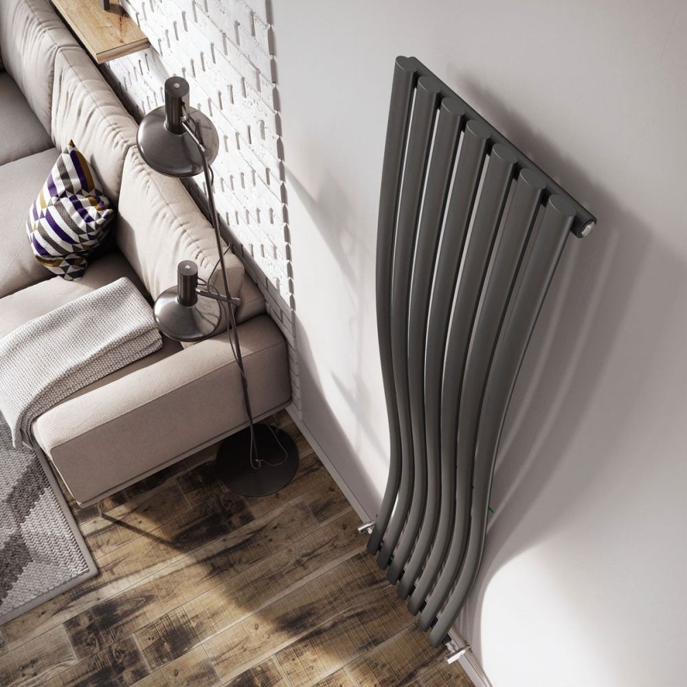 Gamma Grey Vertical Wave Radiator 1785x413mm