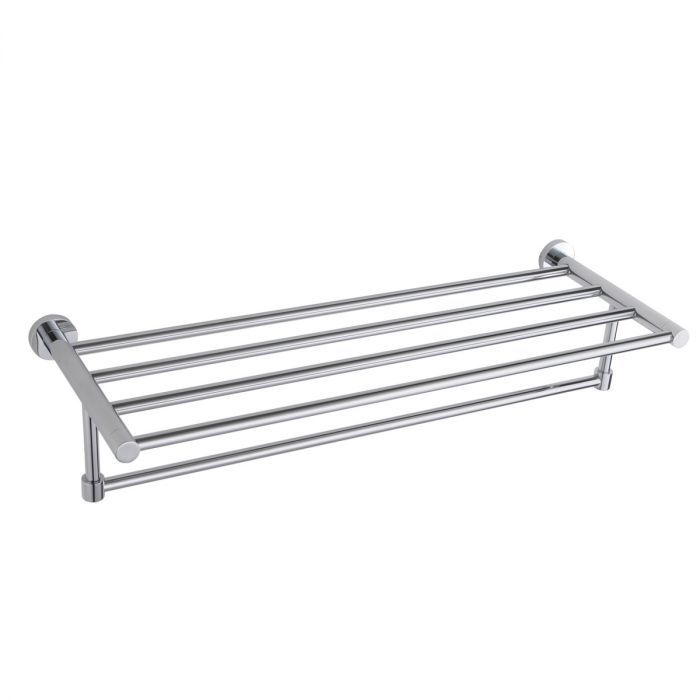 Round Chrome Towel Shelf