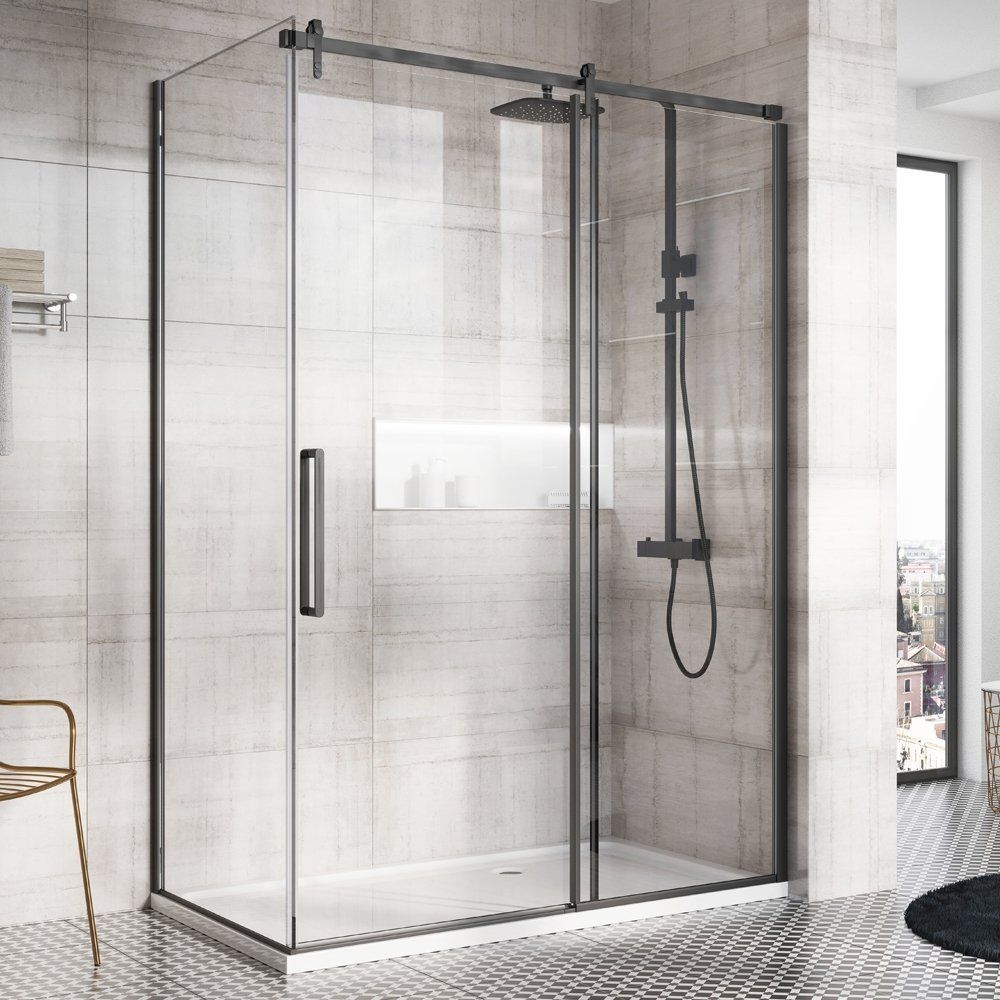 Ryland Black Shower Side Panel