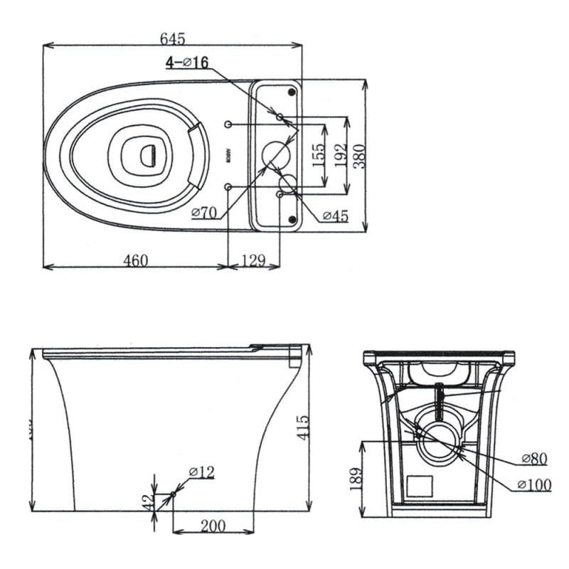 Nira Rimless Close Coupled Toilet