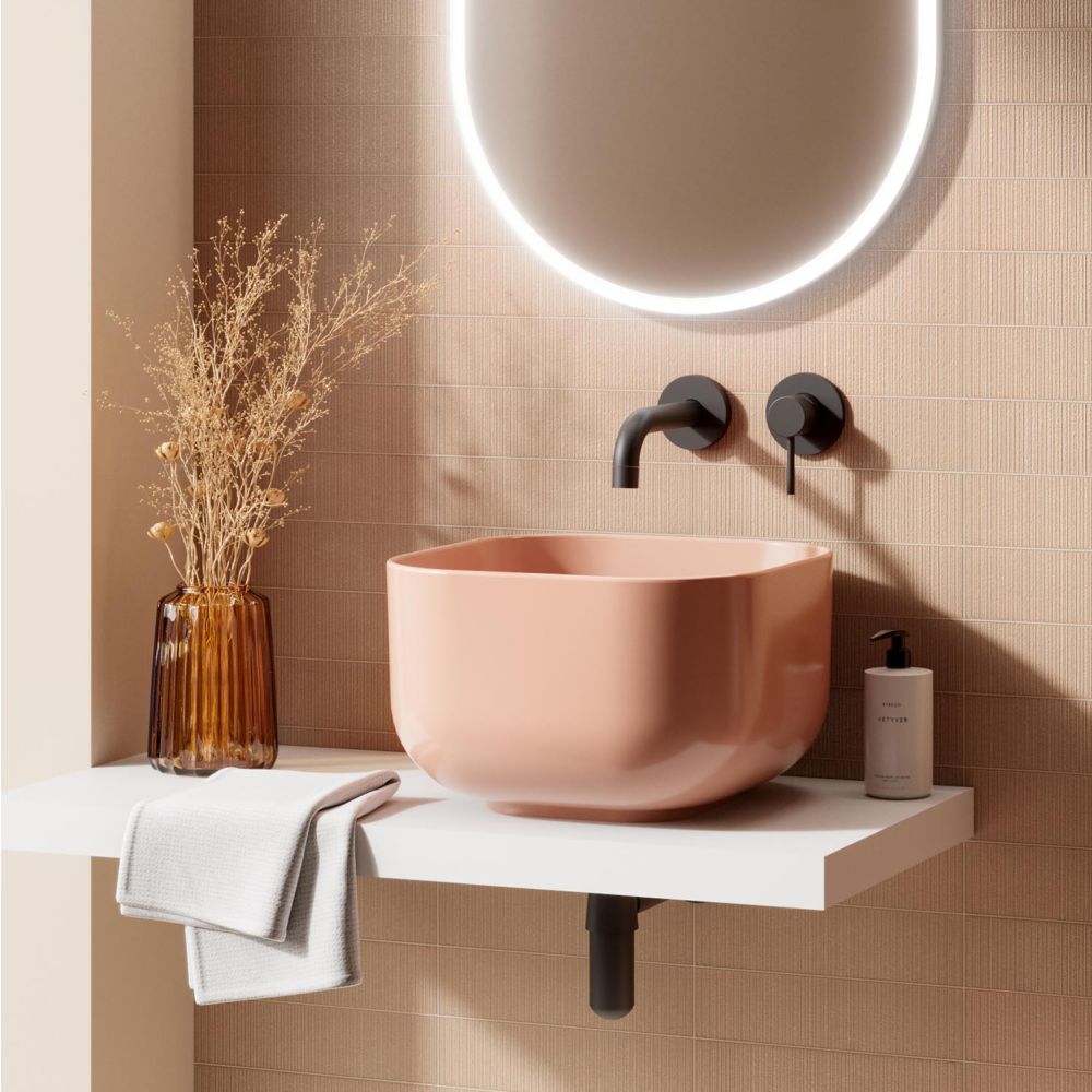 Micheli Gloss Carmello Square Countertop Basin