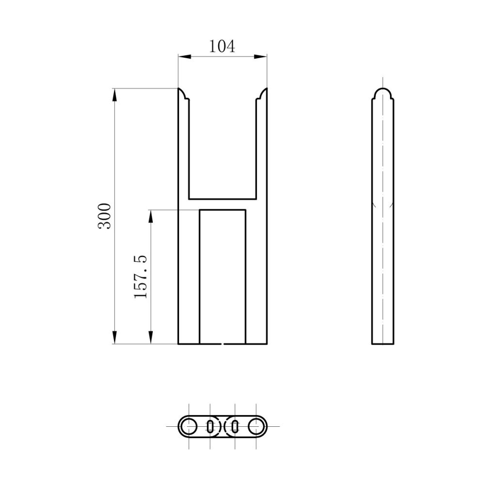 Upton White Pair of Triple Column Radiator Feet
