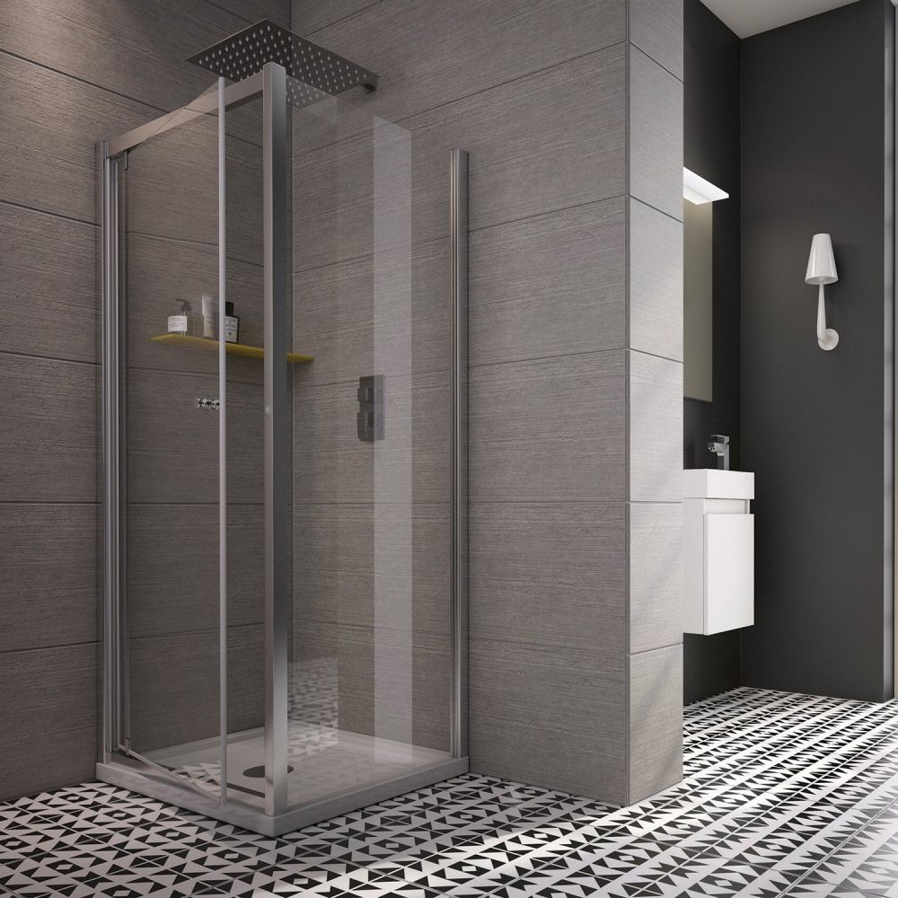 Rivar Chrome Pivot Shower Door 760mm