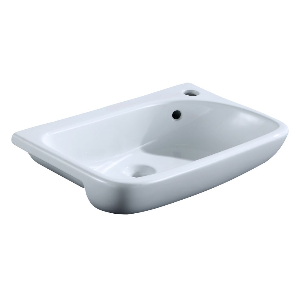 Jersey Semi Recessed Right Hand Corner Tap Basin