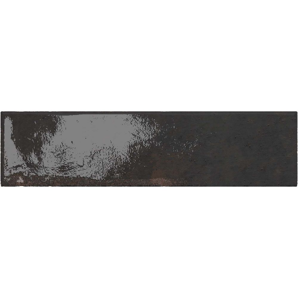Bergamo Black Porcelain Brick Tile 75x300mm