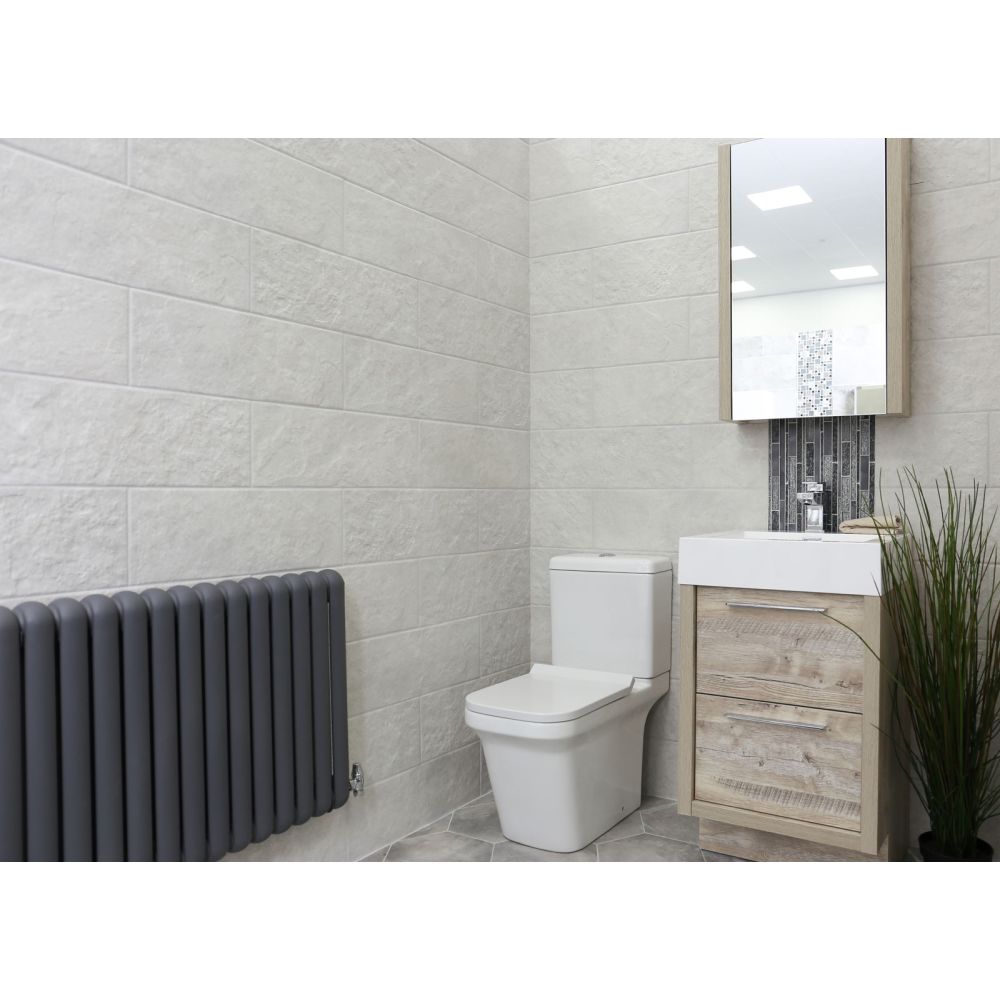 Selvino White Ceramic Tile 200x600mm