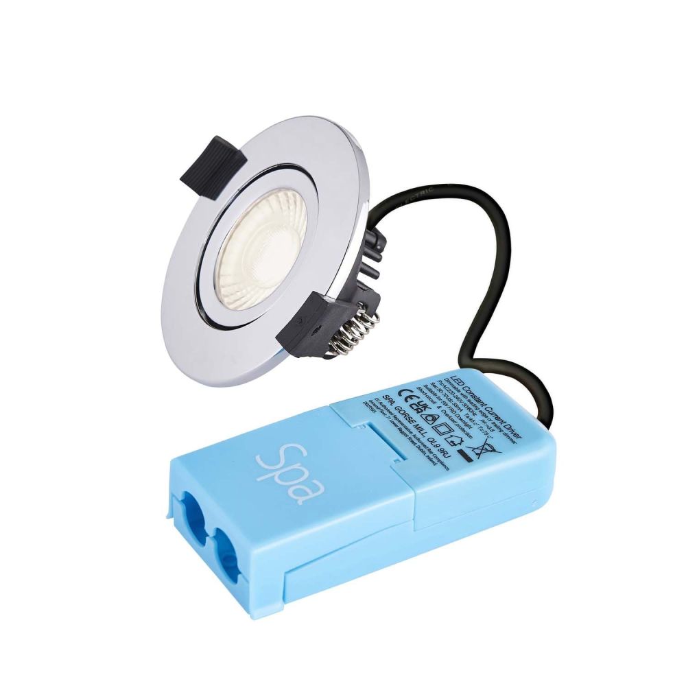 Austin Chrome 5w LED Tiltable IP65 4000k Downlight
