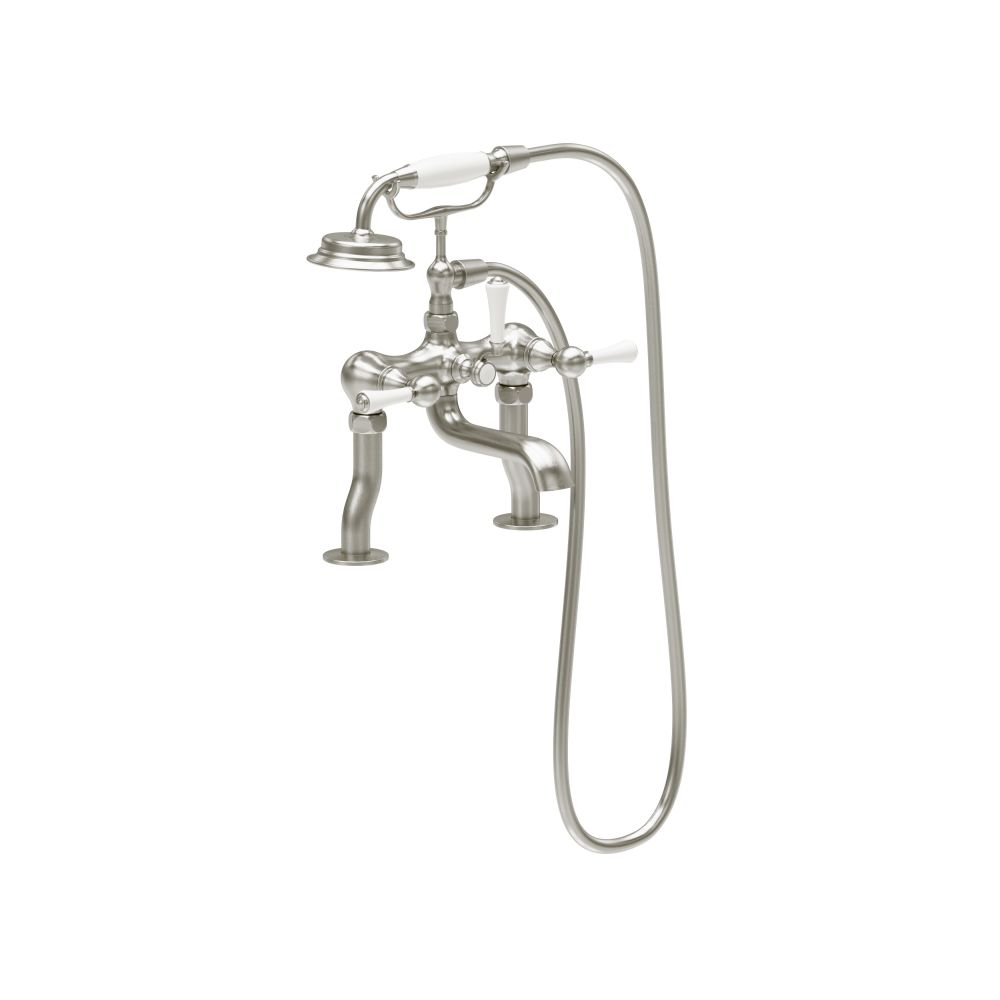 Warwick Brushed Nickel Traditional Bath Shower Mixer Tap 