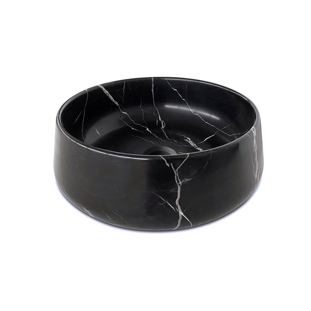 Marzio Nero Honed Marble Round 380mm Basin 212982