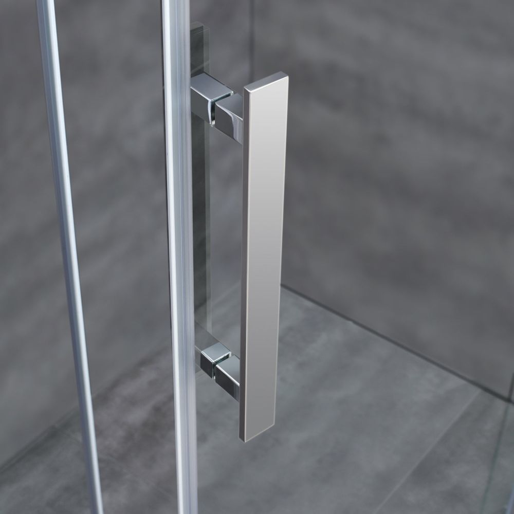 Penta Chrome Frameless Shower Enclosure 900x900mm