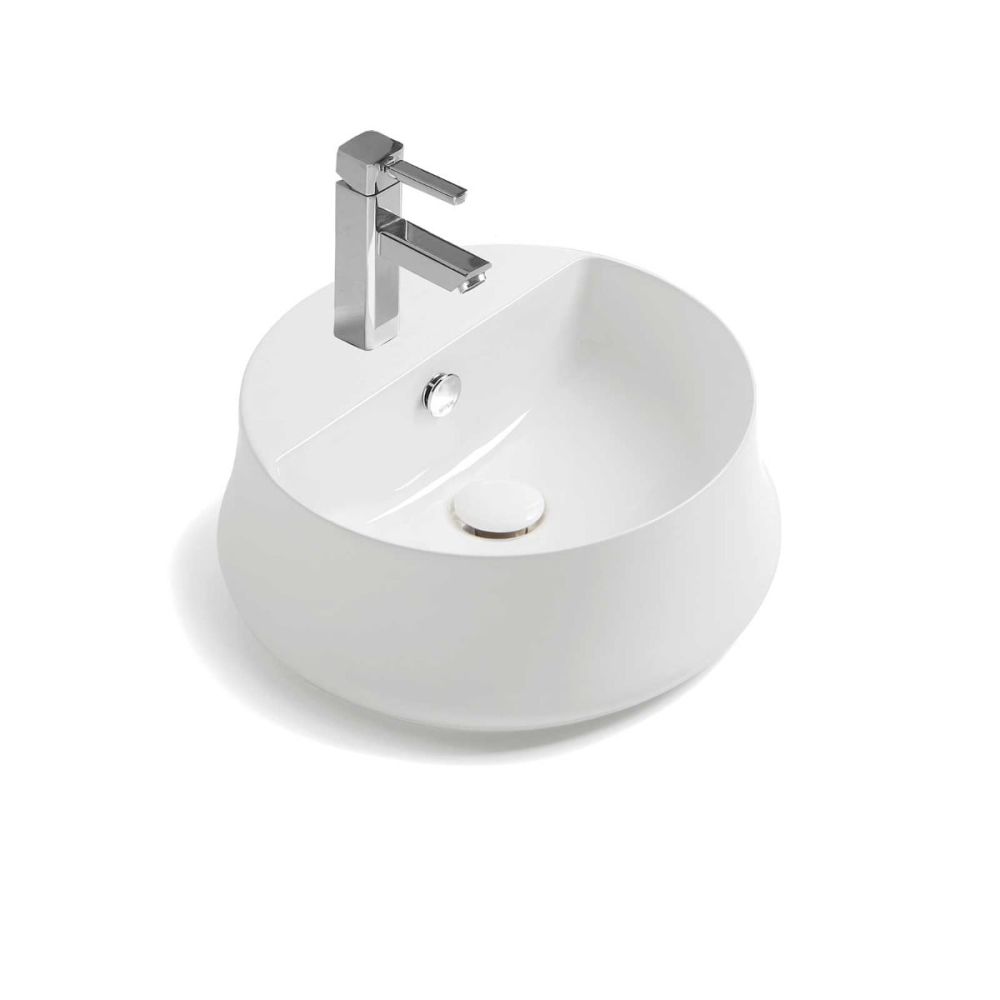 Melfi White Round Countertop Basin
