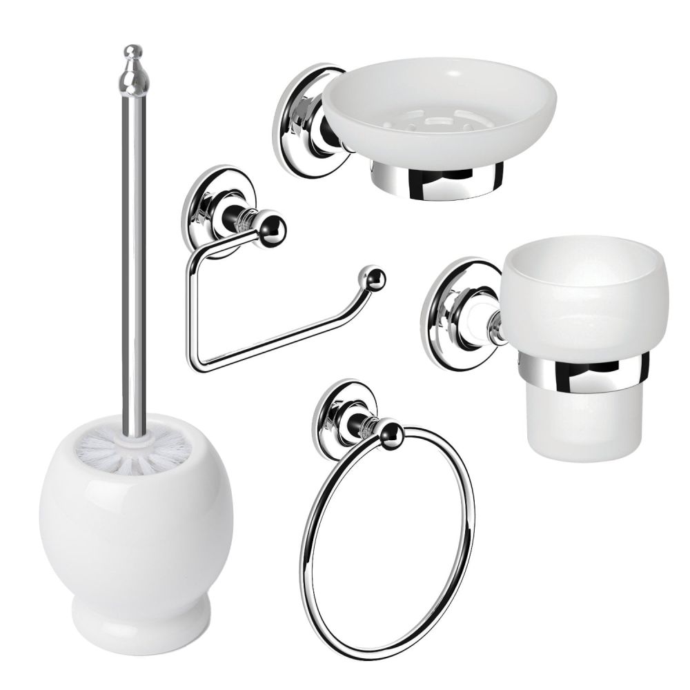 Cambridge Chrome 5-Piece Bathroom Accessory Set