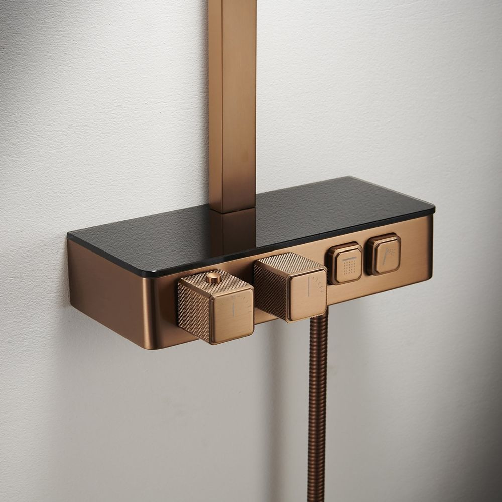 Flint Brushed Bronze Thermostatic Shower Pack