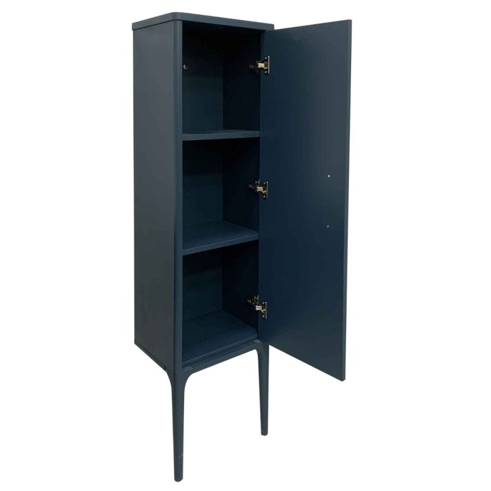 Griffin Petrol Blue Tall Storage Cabinet with Legs
