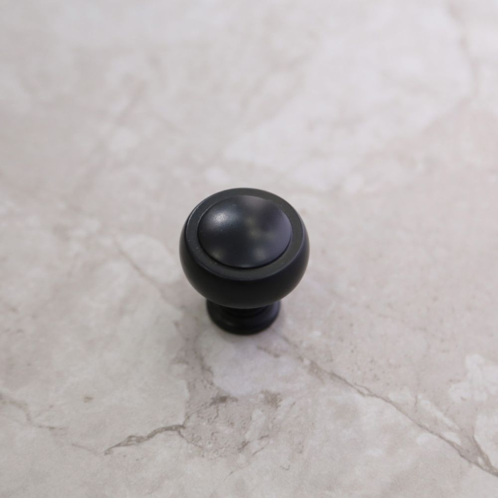 Cambridge Matt Black Knob Handle