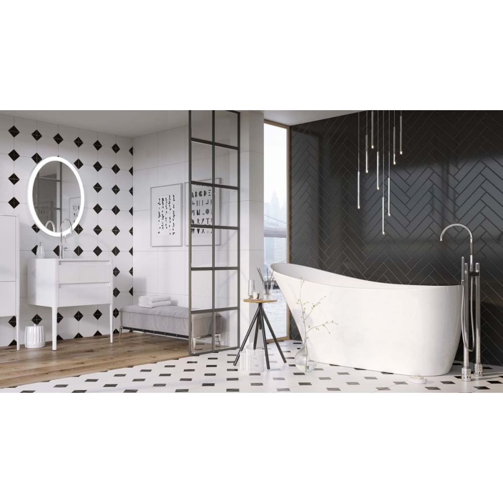 Modern bathroom image featuring the Sandhurst Freestanding Acrylic Bath 1680x730mm