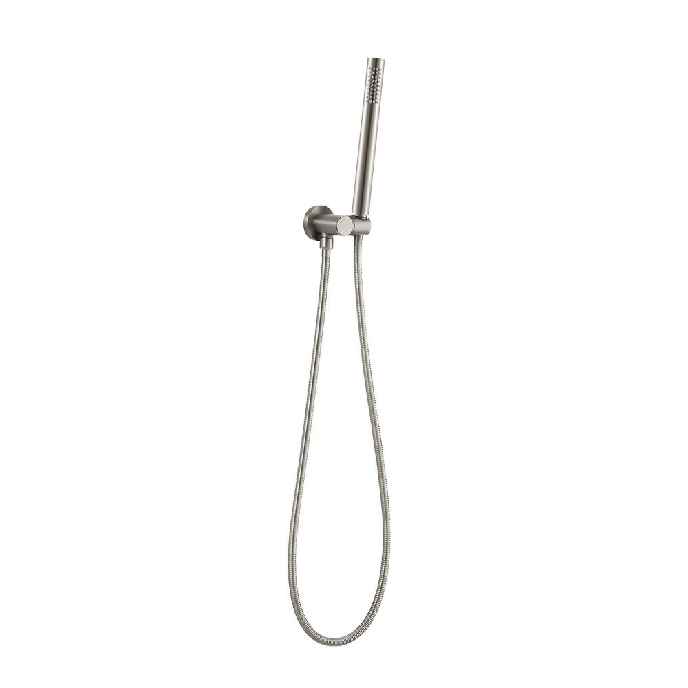 Manisa Brushed Nickel Handset and Holder With Build in Outlet