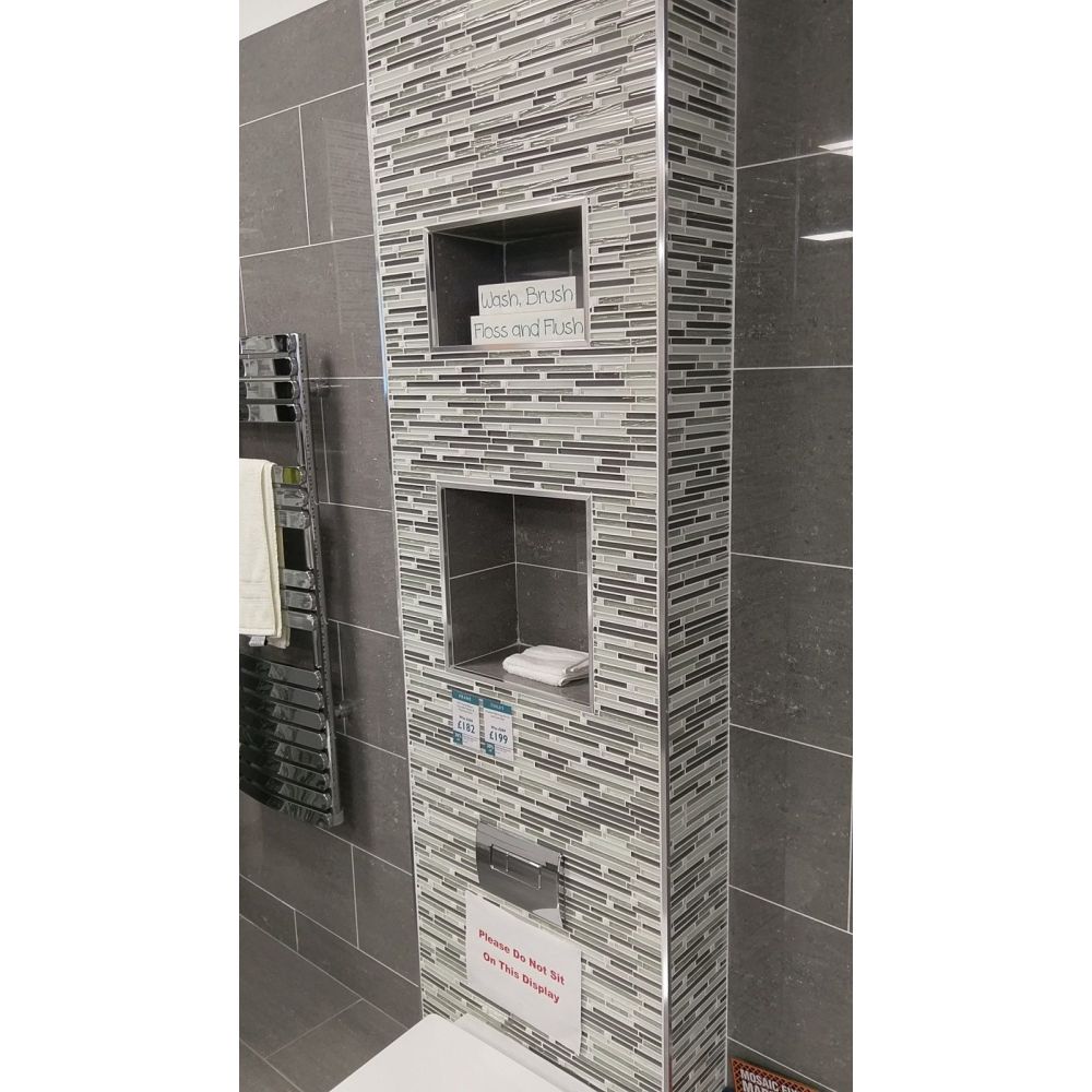 Modern Grey Linea Mosaic 300x300mm