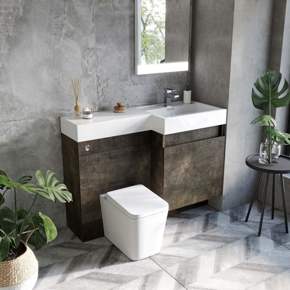 Summers Metallic Right Hand Combination Vanity Basin and WC Unit 1200mm