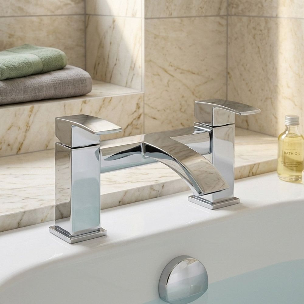 Lifestyle image of Satori Chrome Bath Filler Tap
