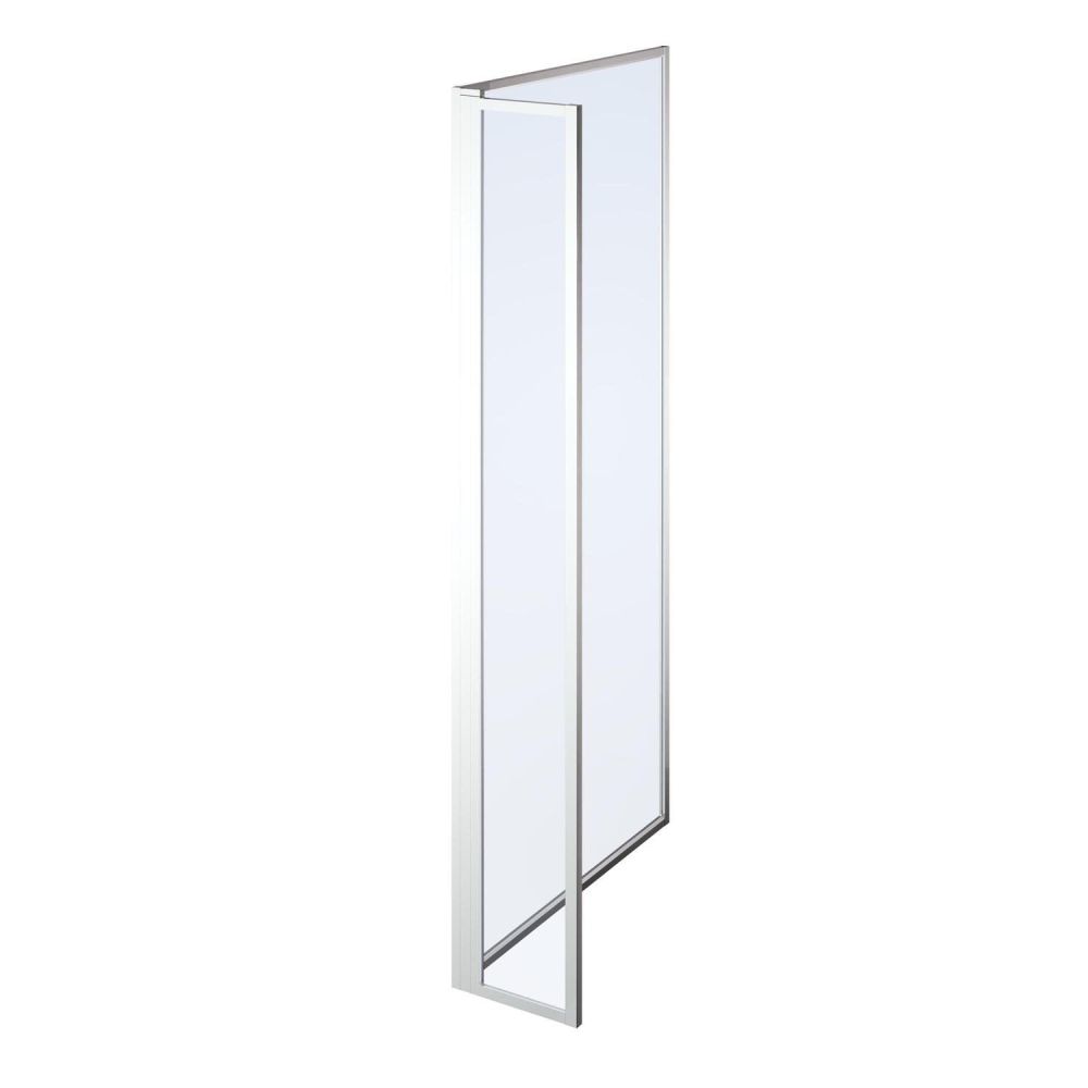 Amien Chrome Clear Glass Pivot Return Panel 300mm