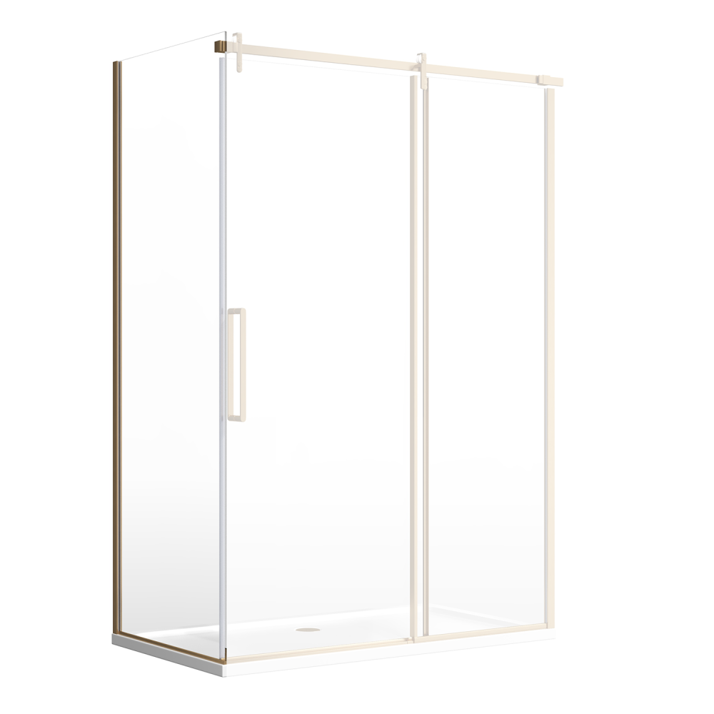 Ryland Brushed Gold Shower Side Panel 900mm