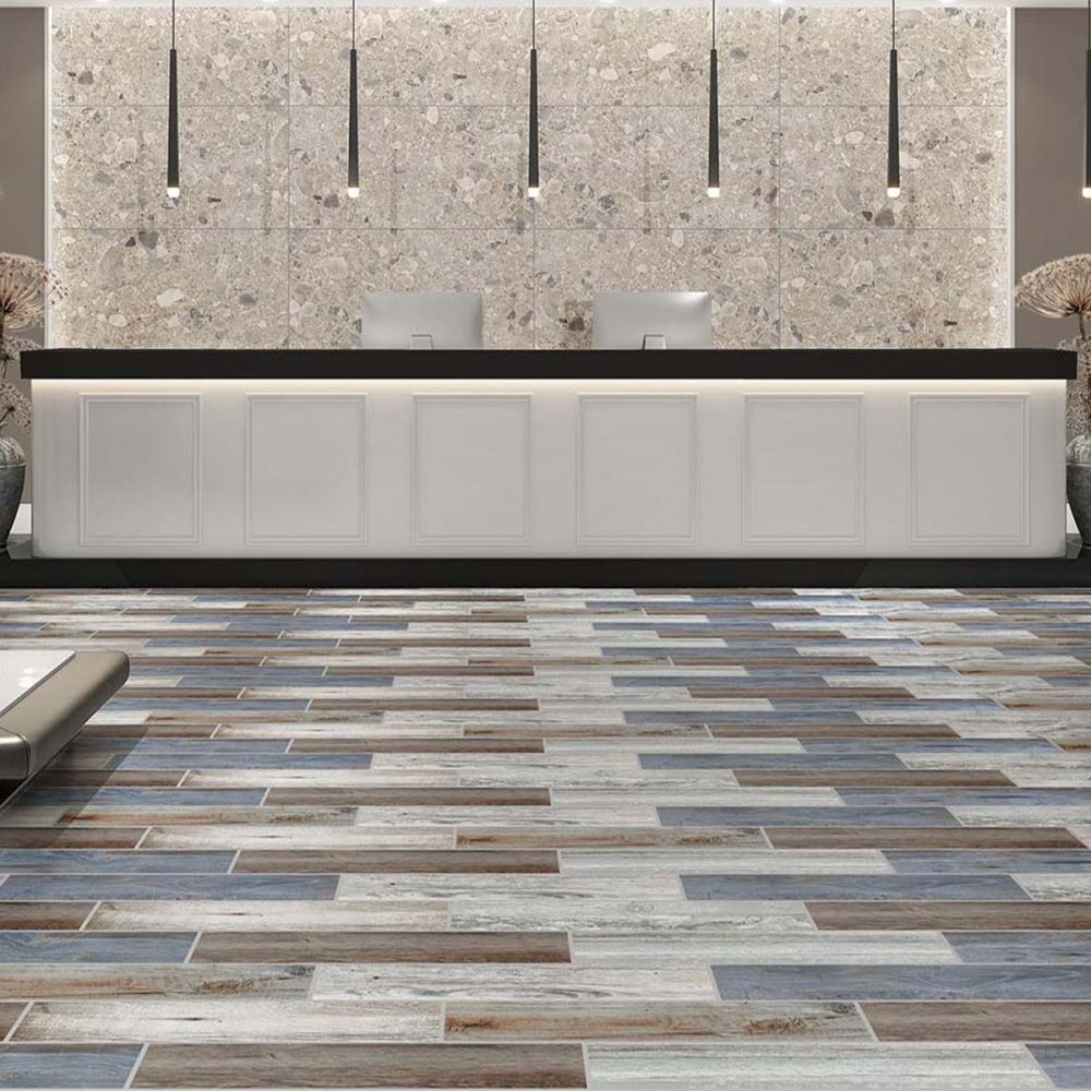 Laurel Mix Matt Porcelain Floor Tile 150x600mm