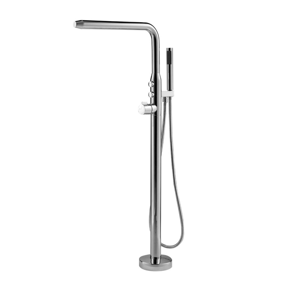 Manisa Chrome Floor Standing Bath Shower Mixer