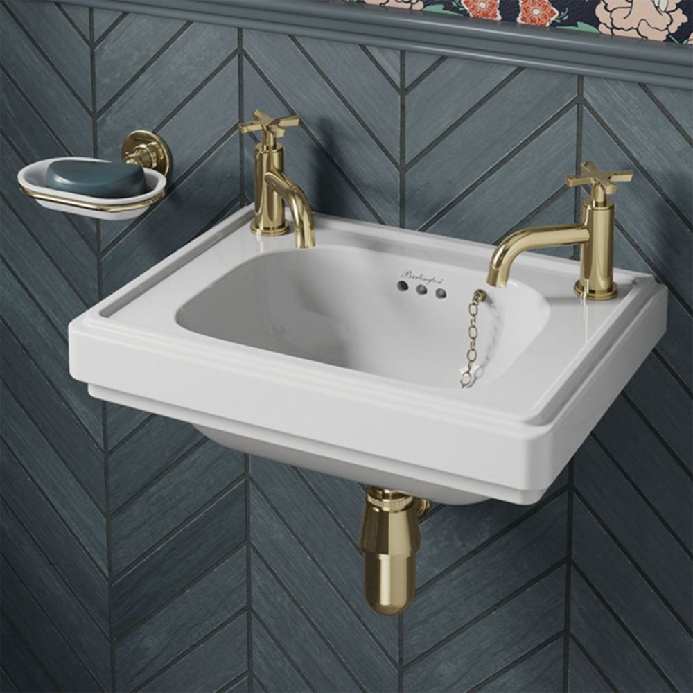 Burlington Riviera Gold Basin Pillar Taps
