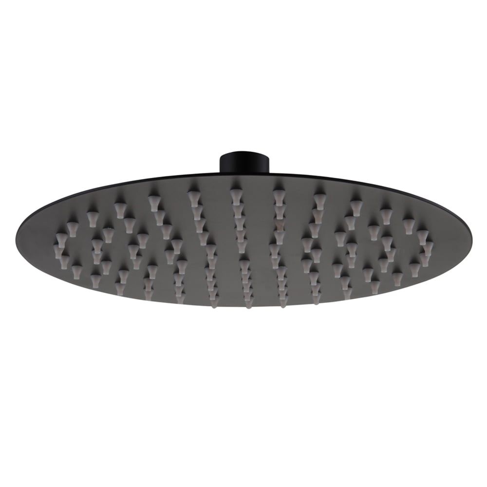 250mm Round Shower Head – Matt Black