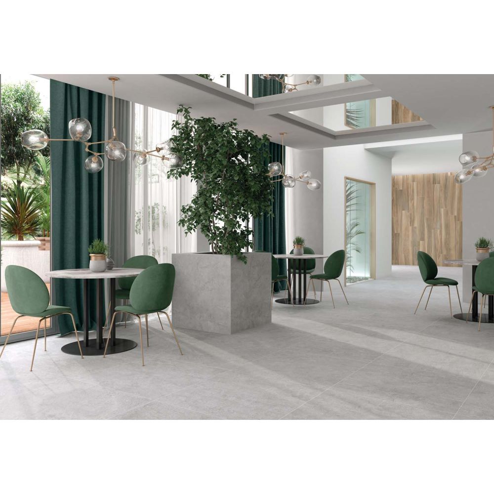 Donovan Silver Concrete Effect Porcelain Tile 900x900mm