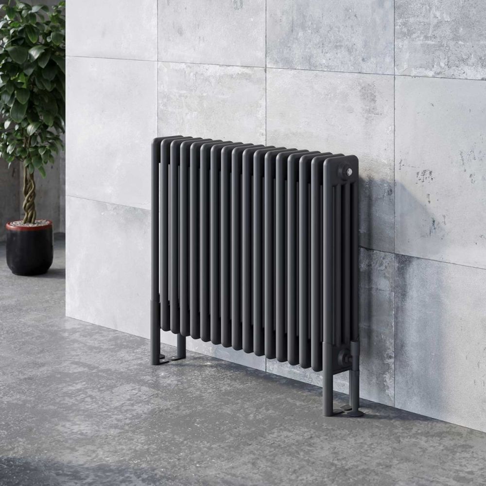 Upton Grey Quadruple Horizontal Column Radiator 600x785mm