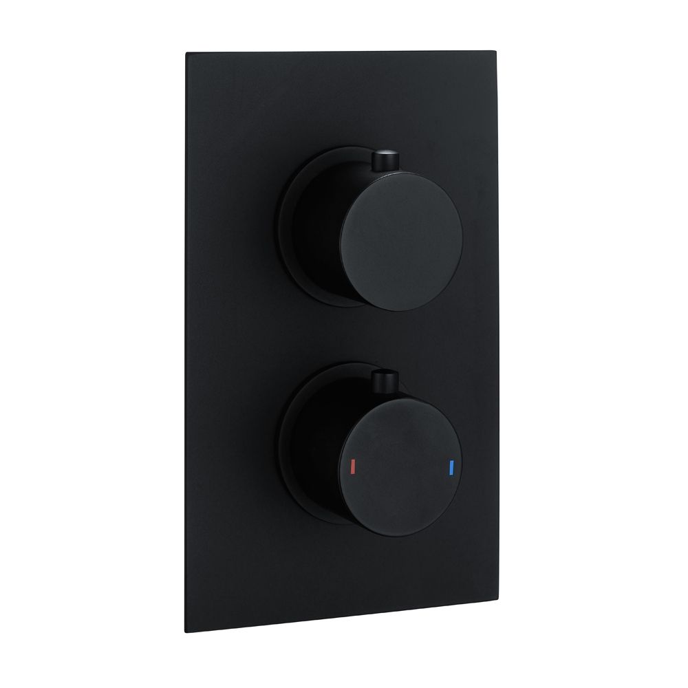 Zena Single Outlet Round Concealed Valve – Matt Black
