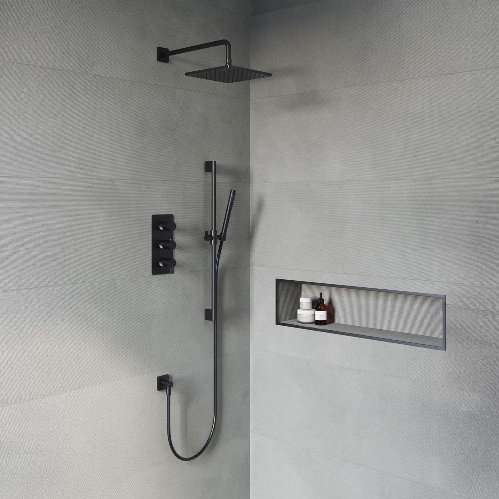 Thane Gunmetal Thermostatic Concealed Shower Pack