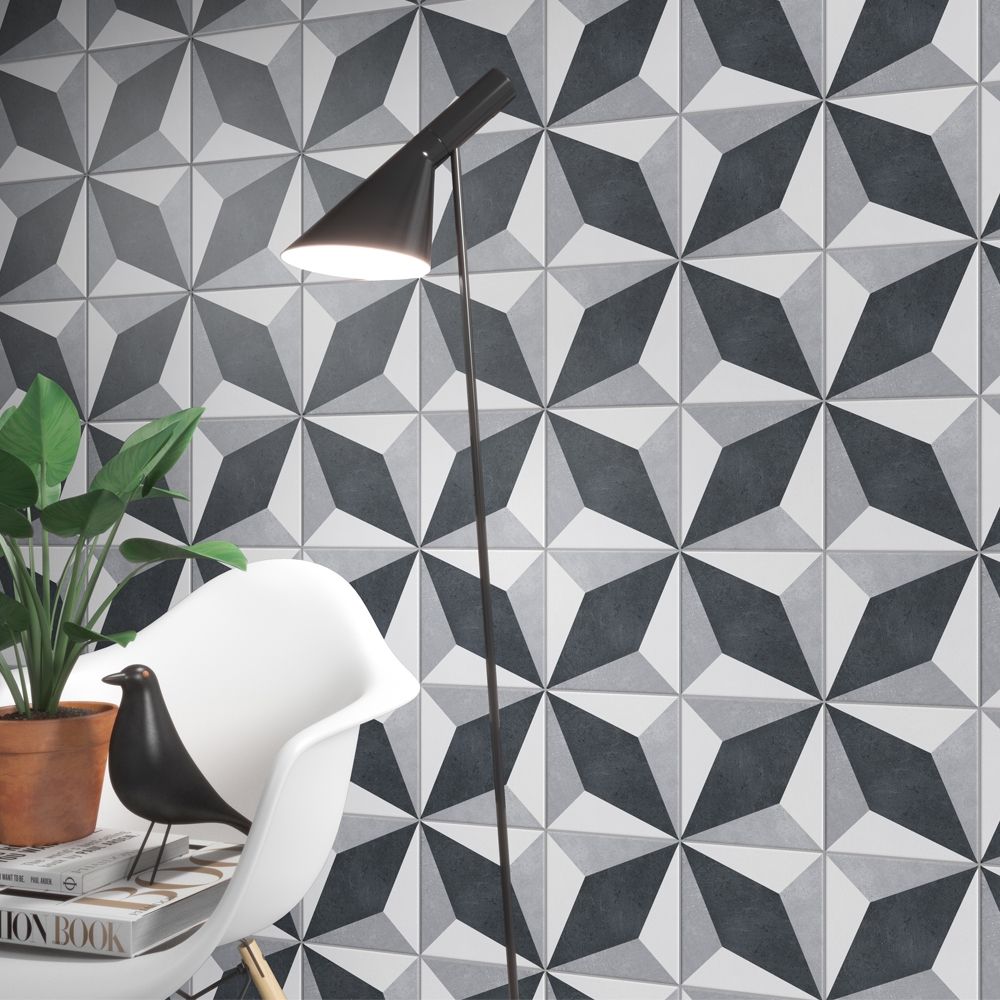 Palermo Mix 4 Matt Porcelain Tile 200x200mm