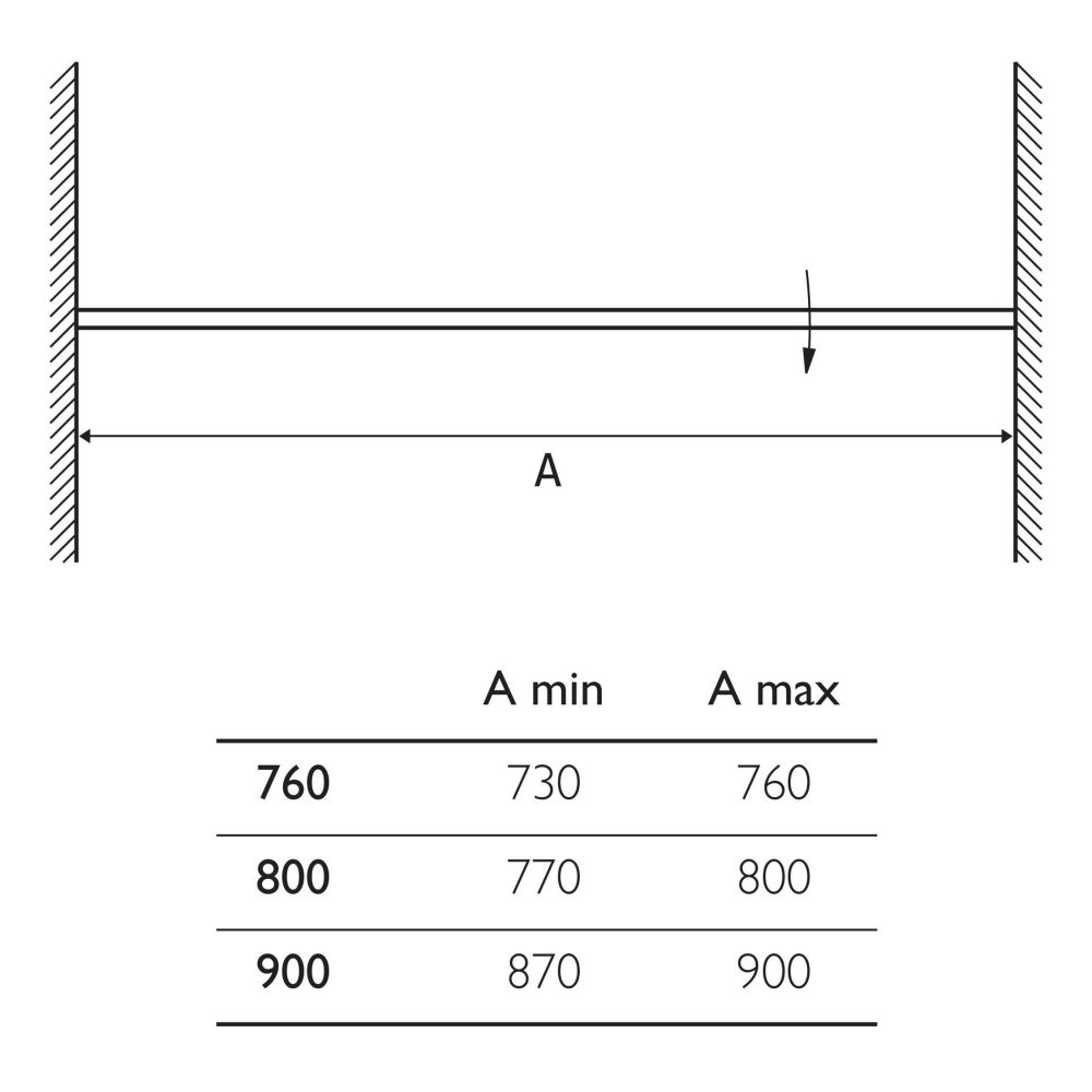 Rivar Chrome Pivot Shower Door Opening Size Dimensions