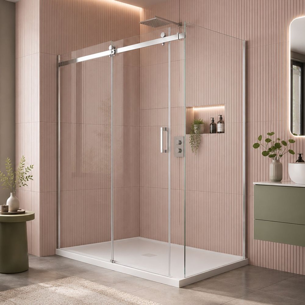 Norr Chrome Shower Side Panel