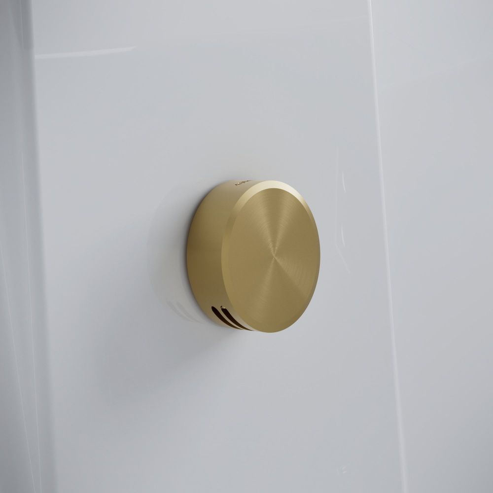 Aqualisa S1 Brushed Gold Smart Digital Shower Triple Outlet (Slide Rail Kit with Bath Filler and Fixed Wall Head) HP/Combi