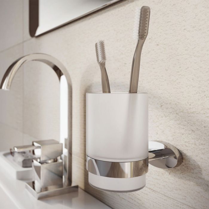 Tear Chrome Toothbrush Holder