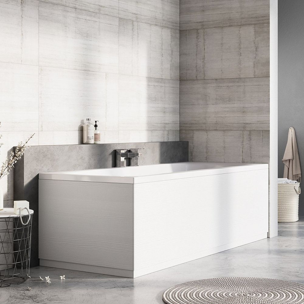Esk Textured White Front Bath Panel 1800mm