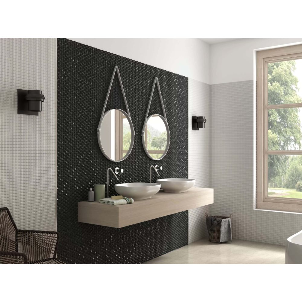 Naple Hexagon Matt Black Mosaic 307x317mm
