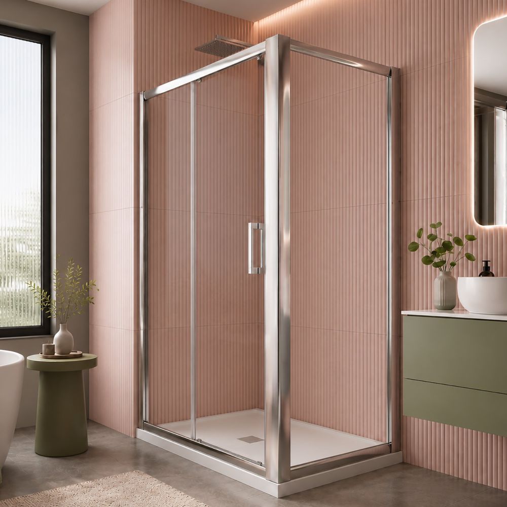 Moxby Chrome Shower Side Panel